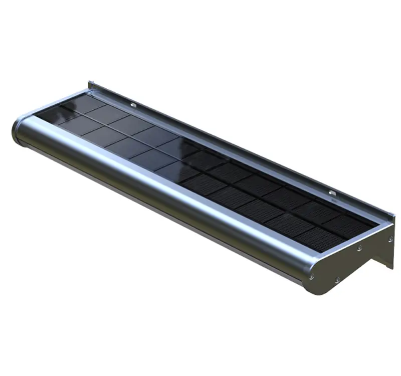 Schmale Solar-LED-Schilderleuchte vollständig abgebildet